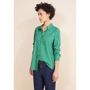 Street One - Damesblouse - Gestreept - Lange Mouwen - Shirtkraag