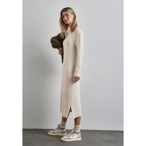 Street One Dames Lange gebreide jurk in Beige, in size: 46