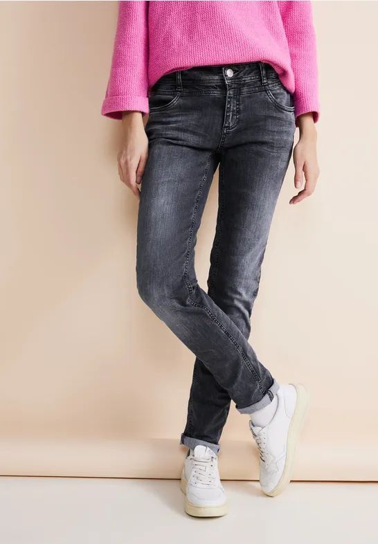 Street One - Casual Fit Jeans - Grijs - Dames