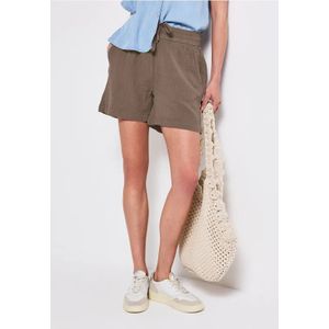 Street One Dames Korte broek van mousseline in Bruin, in size: 34