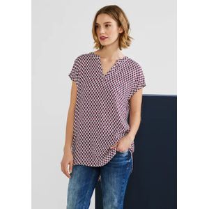 Street One Dames Blouseshirt met allover print in Pink, in size: 36