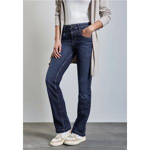 Street One Bootcut jeans voor dames, Donkerblauw zacht gewassen, 29W / 30L