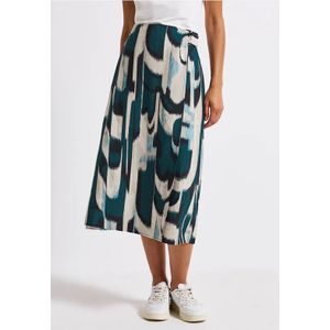 Street One Dames Midirok in wikkel-look in Turkoois, in size: 32