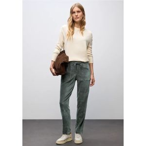Street One Dames Loose Fit corduroy broek in Groen, in size: 34