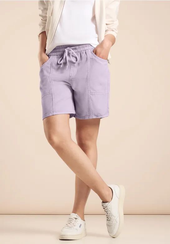 Street One - Jeansshort - Paars - Dames