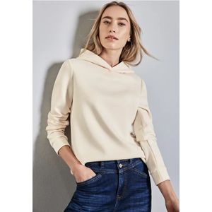 Street One Dames Cupro Sweat Hoodie in Beige, in size: 34