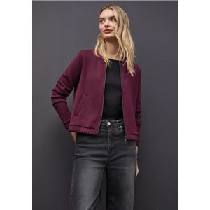 Street One Dames Silk-Look jasje in Rood, in size: 44