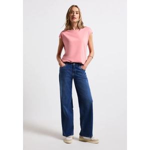 Street One Dames Shirt met boothals in Roze, in size: 36