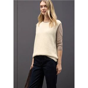 Street One - Mouwloze Trui - Beige