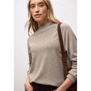Street One Dames Zacht gemêleerd shirt in Beige, in size: 34