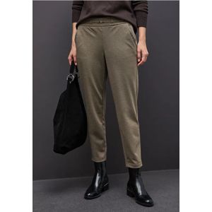 Street One Dames Gemêleerde broek met detail in Bruin, in size: 32