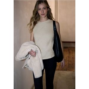 Street One Studio Dames Top met glitter gebreide look in Beige, in size: 34