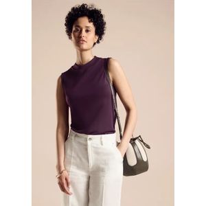 Street One Dames Basic top in Paars, in size: 46