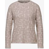 Street One - A322243 - T-shirt - Lichtbeige - Zacht met Print