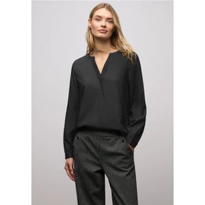 Street One Dames Blouse met glitterdetail in Zwart, in size: 34