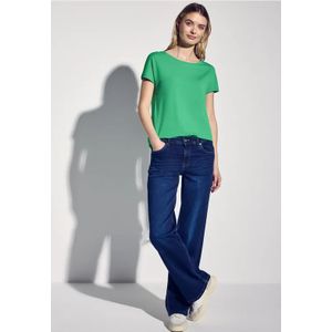 Street One Dames Lang shirt in Groen, in size: 34