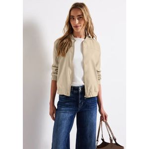 Street One Dames Blouson in effen kleur in Beige, in size: 34