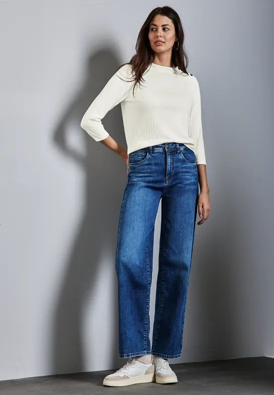 Street One - Truien - Wit - Ronde Hals - Lange Mouwen