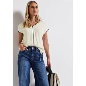 Street One Dames Shirt met trekkoord in Wit, in size: 34