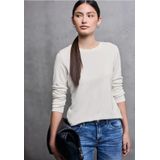 Street One - Studio - Dames Basic Shirt - Wit - Lange Mouwen