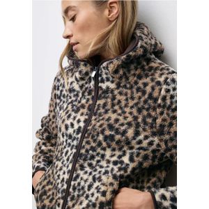 Street One Dames Teddyjas met leopatroon in Beige, in size: 34