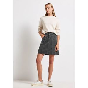 Street One Dames A-lijn corduroy rok in Grijs, in size: 32