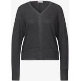 Street One Dames Shirt met glitterdetails in Grijs, in size: 44