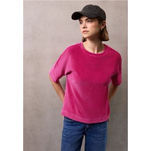 Street One - Studio - Ribfluwelen Shirt - Pink