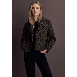 Street One Dames Cosy Leo jas in Bruin, in size: 34