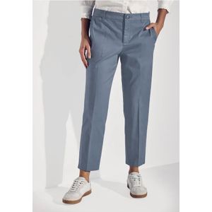 Street One Dames Twill chino broek in Blauw, in size: 32