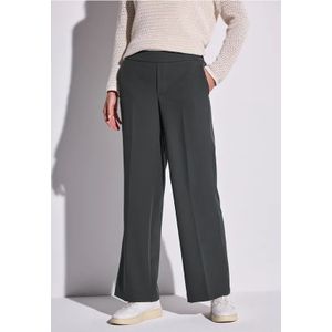 Street One - Wide Legs - Broek - Grijs - Loose Fit - Mid Waist