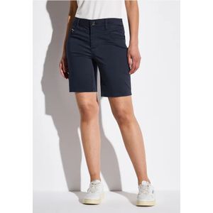 Street One Dames Satijnen bermuda met rits in Blauw, in size: 32