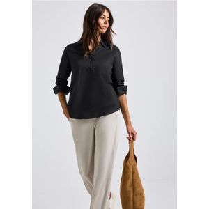 Street One Dames Zakelijk overhemd blouse in Zwart, in size: 34