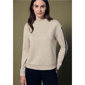 Street One Studio Dames Shirt met accentstrepen in Beige, in size: 34