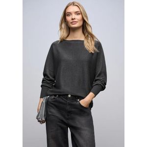 Street One Dames Glinsterende Dolman-trui in Grijs, in size: 34