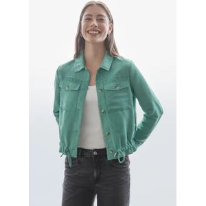 Trenchcoat - Sunlit Green - Katoen - Met Rijgkoord Bij Zoom