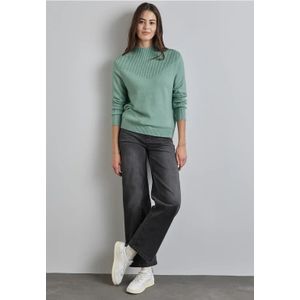 Street One Dames Stevige mixtrui in Groen, in size: 46