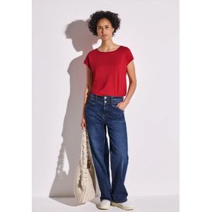 Street One Dames Shirt met decoratieve tape in Rood, in size: 34