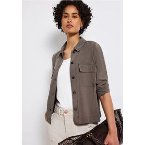 Street One Dames Lichtgewicht jacquard jack in Bruin, in size: 34