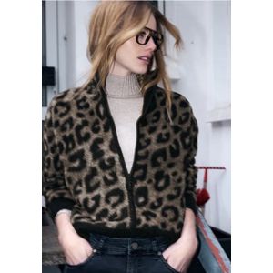 Street One Studio Dames Fluffy leo vest in Zwart, in size: 36