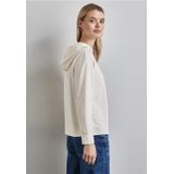 Street One - A322260 - Dameshoodie - Lucid White - Met Borduursel