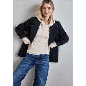 Street One - A322260 - Dameshoodie - Lucid White - Met Borduursel