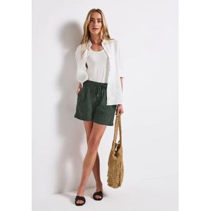 Street One Dames Korte broek van mousseline in Groen, in size: 40