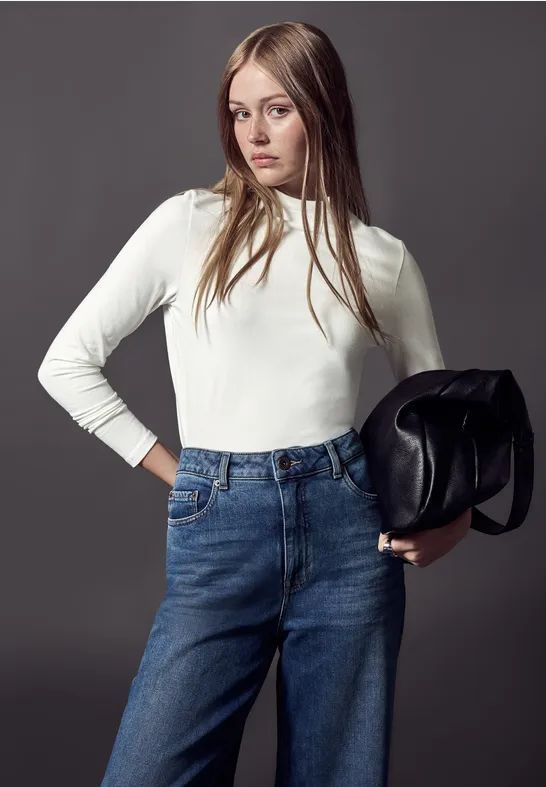 Street One - Studio F322066 - T-shirt - Gebroken Wit - Katoenmix