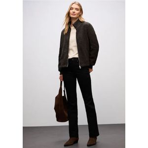 Street One Dames Teddy jas met details in Bruin, in size: 34