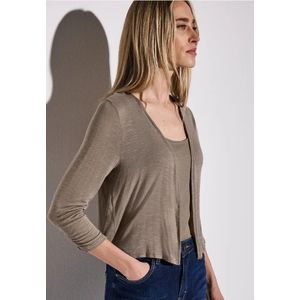 Street One Dames Open jas in Bruin, in size: 44