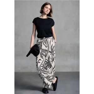 Street One Studio Dames Mousseline broek Wide Legs in Beige, in size: 32