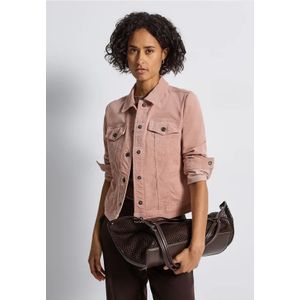 Street One Dames Mini ribfluwelen jack in Roze, in size: 36
