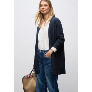 Street One Dames Open vest in Blauw, in size: 34