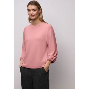Street One Dames Jacquard shirt in Roze, in size: 34